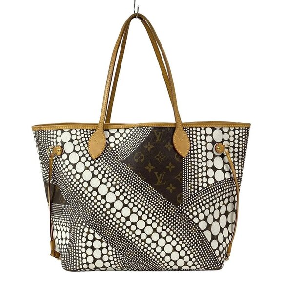Auth LOUIS VUITTON Neverfull MM M40684 Blanc Louis Vuitton x Yayoi Kusama GI4122 - Picture 1 of 16